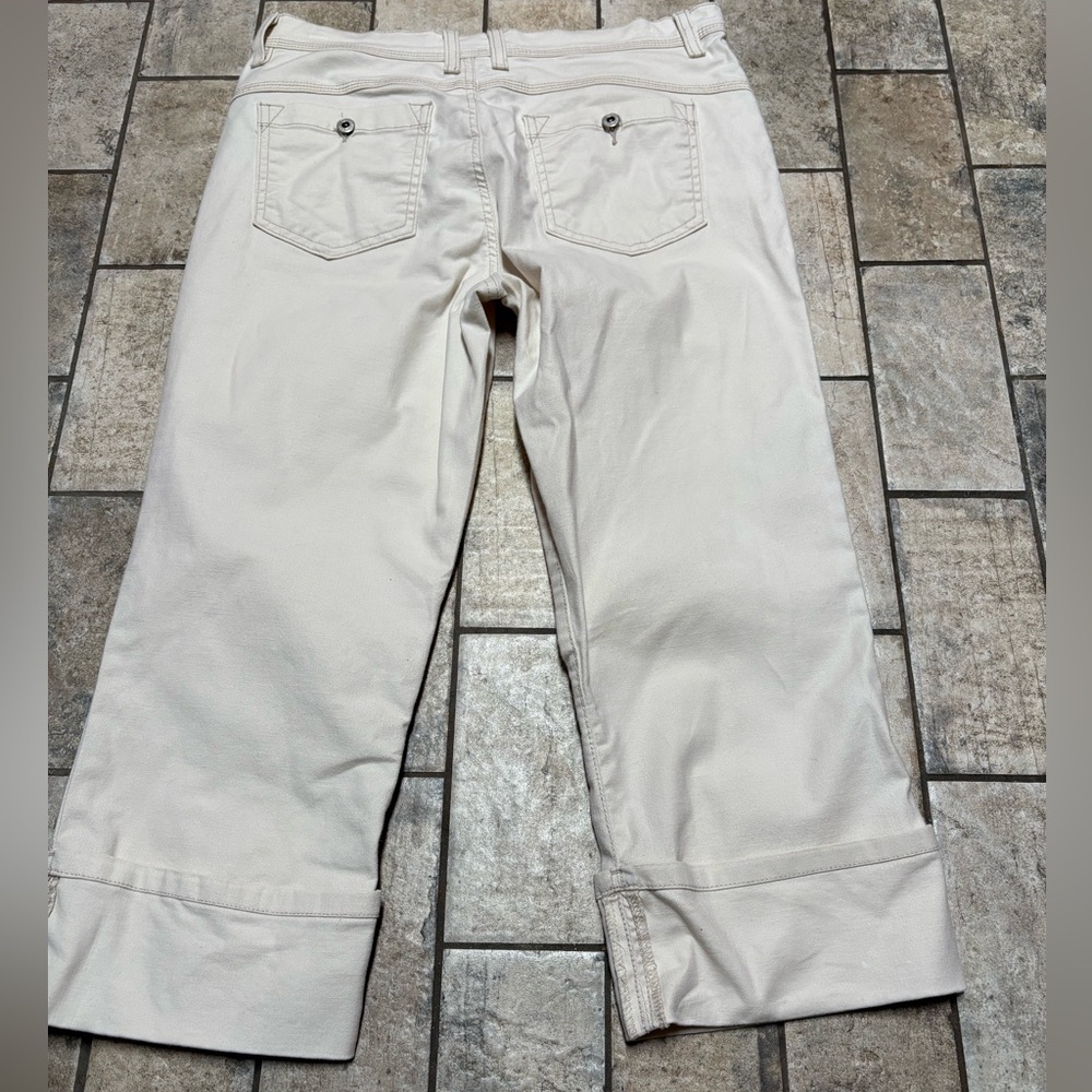 Gloria Vanderbilt Cream Cropped Jeans Women’s Sz 10 - Picture 2 of 7